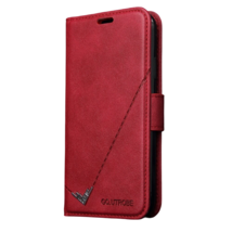 Anymob iPhone Case Red Flip Leather Card slot Wallet Book Style Cover - £23.29 GBP
