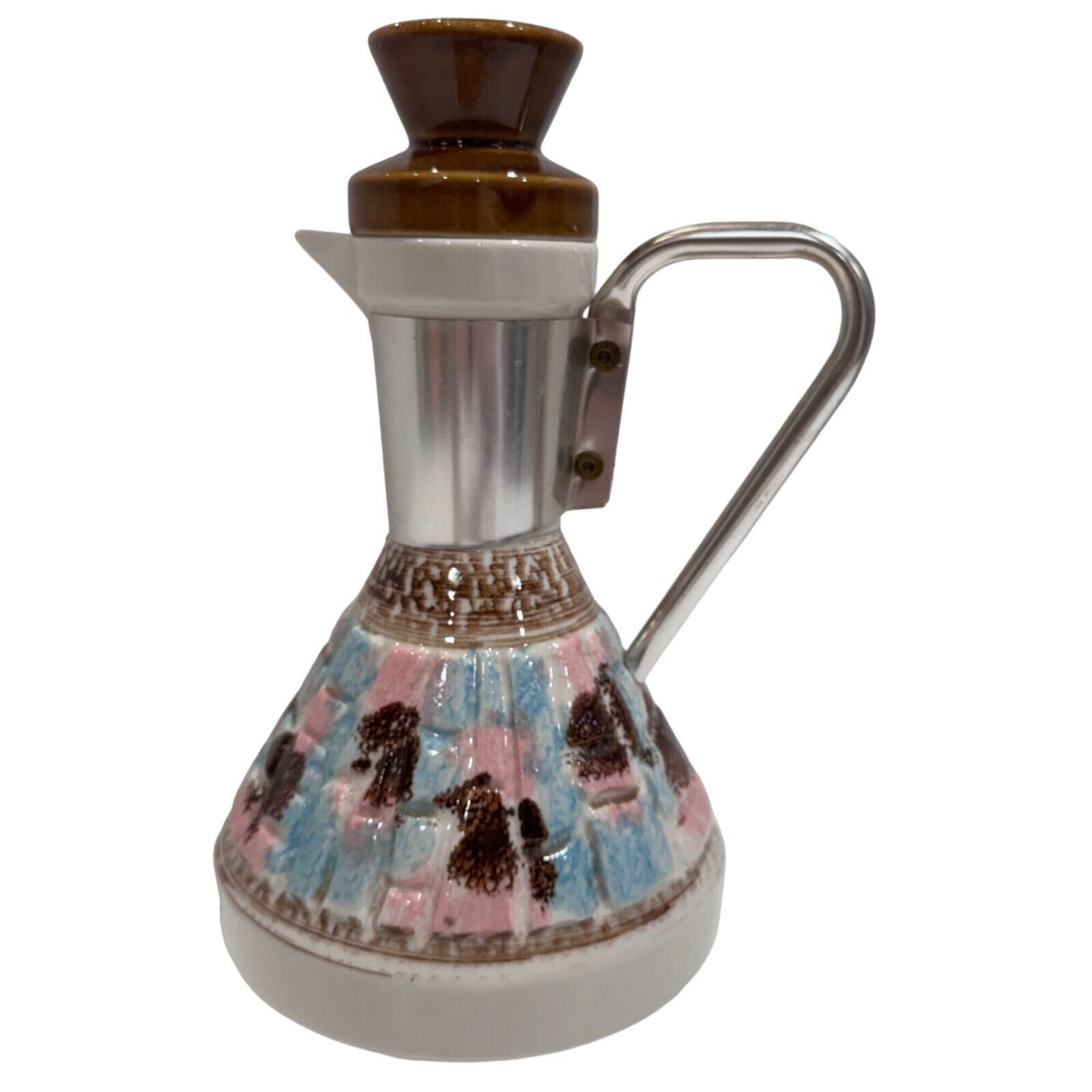 C Miller Coffee Carafe Mid Century Modern Ceramic Pot 1957 Vintage Pink ... - $26.09