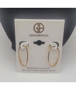Giani Bernini Diamond Accent Twist Hoop Earrings in 18k Gold-Plated Ster... - £27.40 GBP