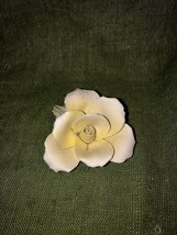 Vintage Napoleon Porcellane Capodimonte Cream/Off-White Rose Porcelain Flower - £23.20 GBP
