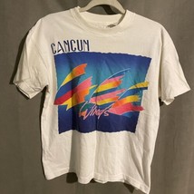 Vtg 90s Cancun Wings Single Stitch Shirt Size Medium Mens White Sailing Boat - £15.50 GBP