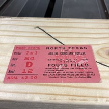 Football Ticket Stub 1956 North Texas Vs Abilene Christian College Used ... - $42.20