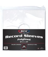 250 BCW Paper Record Sleeves 33 RPM - Polylined - SQ Corners - With Hole - £230.23 GBP