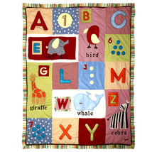 Cocalo Alphabet Soup Cotton and Fleece Baby Crib Blanket 36 x 48 - $24.88