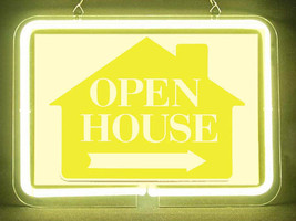 Open House Real Estate Rent Shop (Pattern 3) Advertising Neon Sign - £62.90 GBP