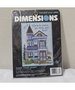 VTG Dimensions Hang Your Heart #6767 Victorian House Cross Stitch Kit 5”... - $20.28 CAD