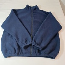 Vintage Auburn Sportswear Men&#39;s Blue Fleece Full Zip Pocket Sweatshirt Jacket XL - £20.67 GBP