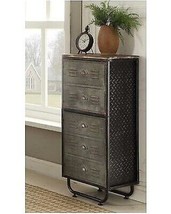 Locker Collection 2 Door Bookcase, Black &amp; Grey - £208.45 GBP