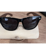 Polarized Sunglasses Men&#39;s w Real Wooden Frame 100% UVA/UVB Ray Protecti... - £16.89 GBP