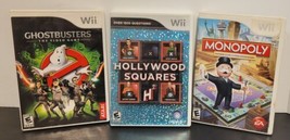 Nintendo Wii Games - Lot of 3 (Monopoly, Ghostbusters, Hollywood Squares) Tested - £18.67 GBP