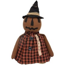 primitive rustic country farmhouse fall Halloween PATTY PUMPKIN 16.5&quot; DOLL - £48.25 GBP