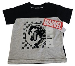 Marvel Infant &amp; Toddler Boys Gray Black Panther Superhero Tee T-Shirt Si... - £5.43 GBP