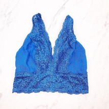 Soma Bralette Lace Plunge Bra Capri Blue Size XS Extra Small - $9.89