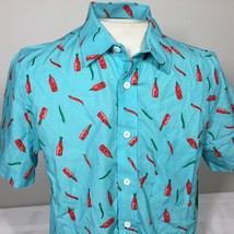 Tipsy Elves Shirt Mens Small NEW Hot Sauce Hawaiian Short Sleeve Cotton - $19.99