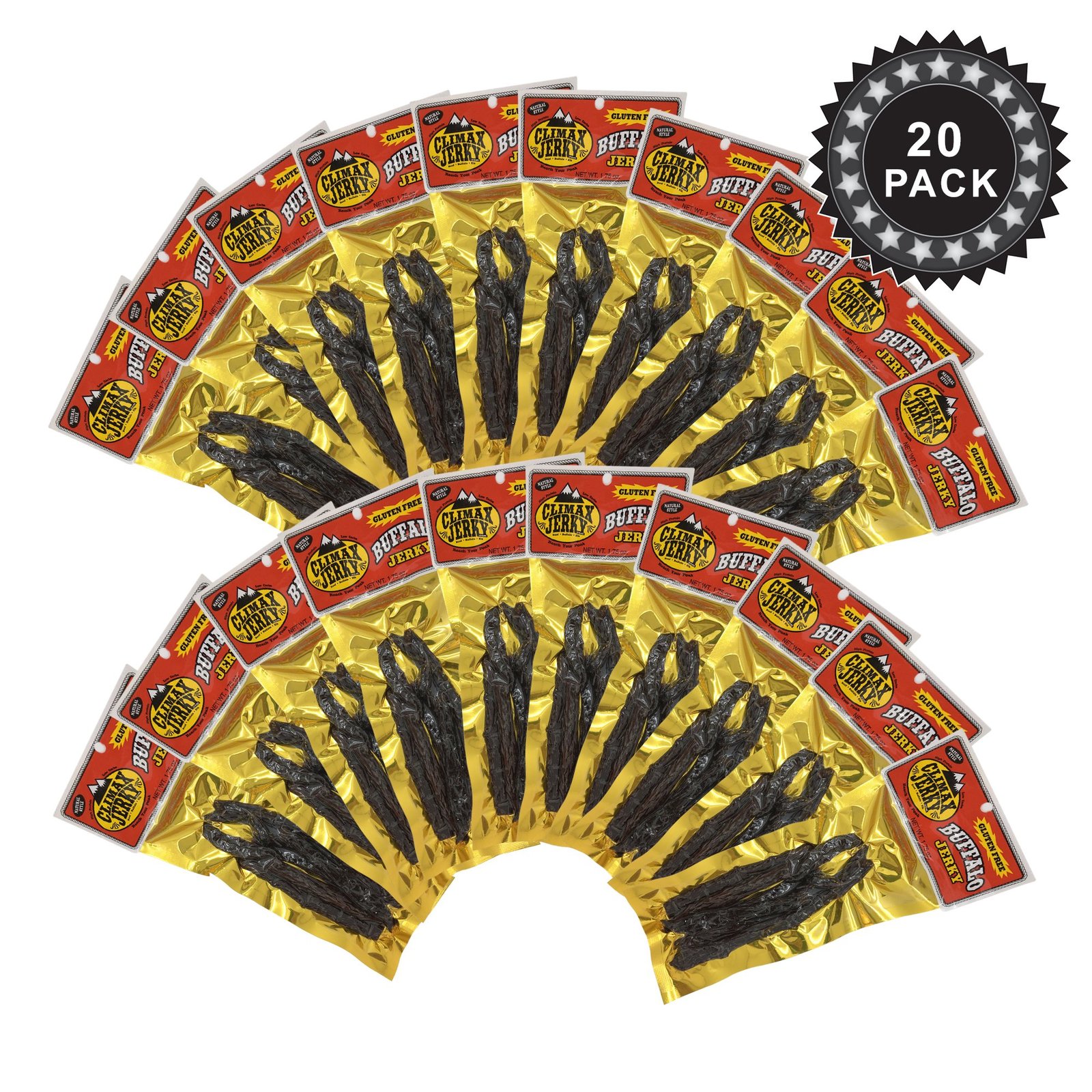 Primary image for BEST Premium Natural Style GLUTEN FREE Thick Strips 1.75 OZ. Buffalo Jerky - No 