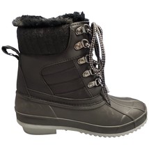 Khombu Kathleen Snow Boots Womens Sz 6M Black Synthetic Waterproof Faux Fur Trim - $46.39