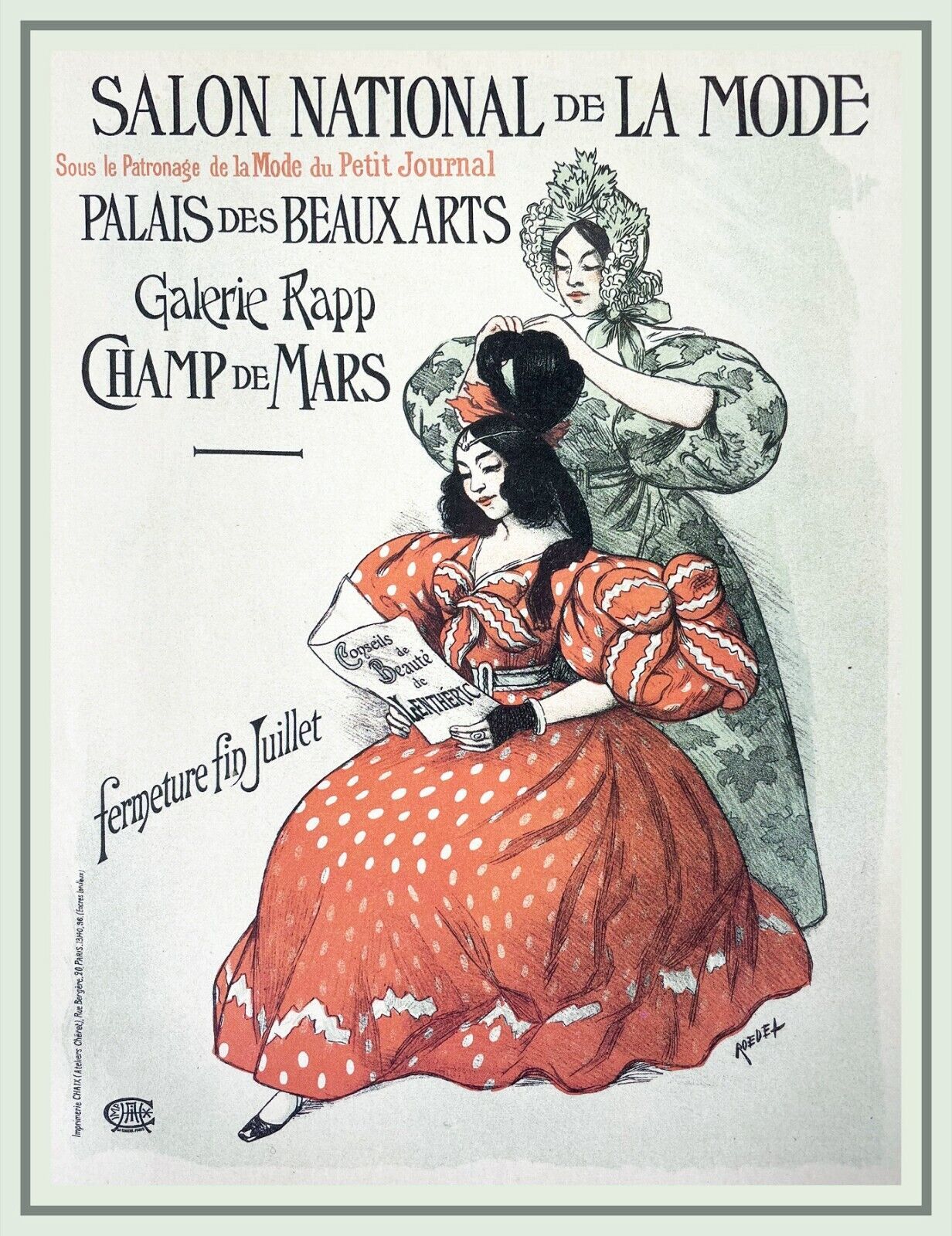 10540.Decor Poster.Room wall interior art design.Victorian fashion hair salon