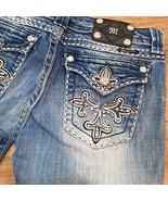 Miss Me Jeans boot cut women&#39;s size 30 bootcut rhinestone back style je5... - $45.11 CAD