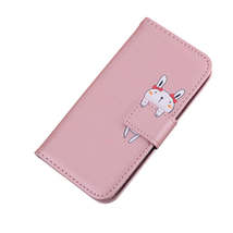 Anymob Xiaomi Redmi Pink Flip Leather Cases Cute Cartoon Cat Wallet Cover Shell - $28.90