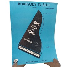Vintage Sheet Music, Rhapsody in Blue Made Easy for the Piano by Ada Ric... - $14.52