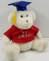 BLX Toys 11&quot; Stuffed Animal Sitting Graduation Bear with Bow Shirt Hat #1 Grad - £3.94 GBP