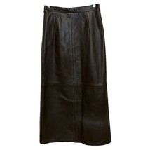 Leather Concepts Vintage 80&#39;s Brown Straight Pencil Skirt Womens 8 Lined... - £31.87 GBP