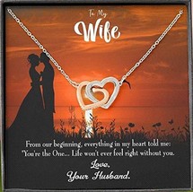 Wife Gift for Wife Birthday You&#39;re The One! Inseparable Love Pendant 18k Rose Go - £40.68 GBP