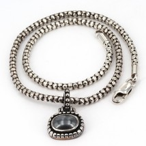 Vintage Silpada Sterling Hematite Pendant Popcorn Chain Necklace N1106 S... - $109.99