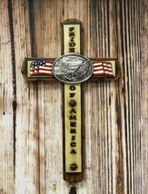 Rustic Western Patriotic USA Flag Bald Eagle Emblem Pride Of America Wal... - $550.13 MXN