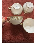 (4) Noritake 175 Tea Cup &amp; Saucer Sets Christmas Ball Nippon Pre-1921 An... - $130.38 CAD