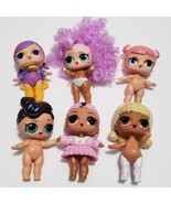 LOL Surprise Dolls Lot Of 6 Jet Set QT (Rare), Glam Glitter, Lil Drag Ra... - £31.06 GBP