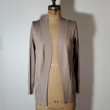 Cielo Cardigan Camel Beige Taupe Open Front Sweater with Pockets Size S/M - £21.58 GBP