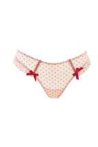 Agent Provocateur Womens Briefs Elegant Ribbon Ruffled Dotted Pink Size S - £97.65 GBP