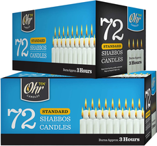 Traditional Shabbos Candles 3 Hour 72 Count 2 Pack 144 Count NEW - £26.68 GBP