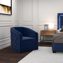Cosmic Homes Contemporary Accent Chair | Button Tufted Comfy Chair for Bedroom | - £679.22 GBP