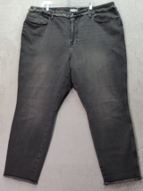 Good American Curve Cropped Jeans Womens Size 24W Gray Denim Cotton Skinny Leg - £22.12 GBP