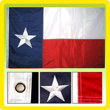 3x5 Ft Deluxe TEXAS Embroidered TX American Nylon Lone Stars USA Flag - £25.13 GBP