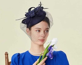 Women Fascinator Derby Wedding Flower Cocktail Mesh Hair Clip Hat - £11.60 GBP+