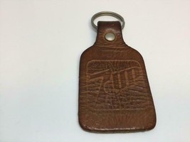 Vintage Brown Leather Promo Keyring 7UP Keychain SEVEN UP Ancien Porte-Clés Cuir - £6.22 GBP