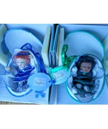 Paradise Galleries Little Gems Emerald &amp; Sapphire in Paper Mache Eggs Ve... - $99.00