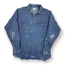 Vintage 50s Genuine Roebucks Sears Sanforized Denim Jean Shirt Sz M Ex C... - $138.35