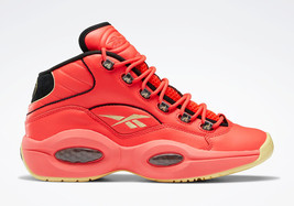 Reebok Unisex Question Mid x Hot Ones Basketball Sneaker GV7093 &quot;Hot Ones&quot; Neon - £65.37 GBP