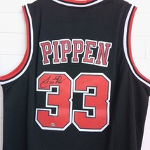 Scottie Pippen #33 Signed Autographed Chicago Bulls Jersey Black - COA - £302.56 GBP