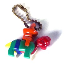 Vintage &quot;Sombrero Man on Donkey&quot; Multi-Color Keychain Puzzle - £18.59 GBP