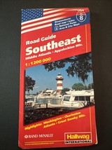 Hallwag #8 South East Road Guide Street map, folded - $9.99