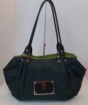 Tignanello Green Nylon Extra Roomy Handbag Purse Carry All  Nice Roomy Bag - $34.65