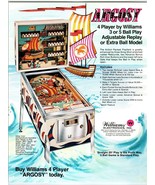 Argosy Pinball Machine FLYER Original Sailing Ships Nautical Vintage Ret... - £27.11 GBP