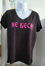 Russian Shirt Не беси NWT Vneck Size S Black - £14.55 GBP