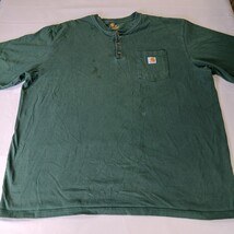 Carhartt Henley Shirt Men's 3XL Green Original Fit Short Sleeve Pocket K84 HTG image 13