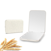 Wheat Straw Mirror, 1X/3X Magnification Pocket Mirror, Lighted Plastic F... - $11.79
